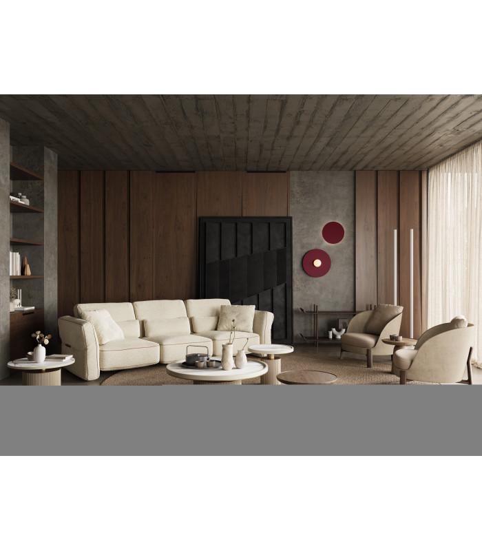 Ake Flush Wall Lamp Burgundy 1x G9-8