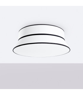 Top 60cm 2 Tier Cylindrical Ceiling Light White 3x E27-2