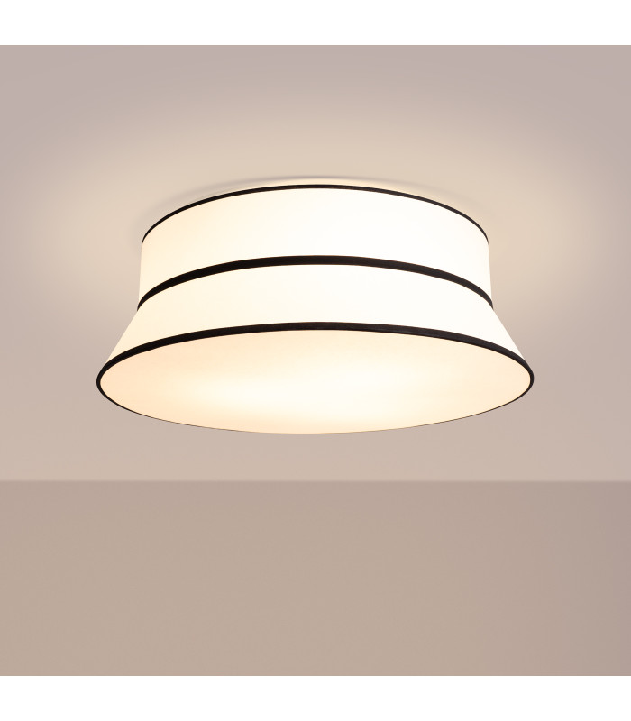 Top 60cm 2 Tier Cylindrical Ceiling Light White 3x E27-3