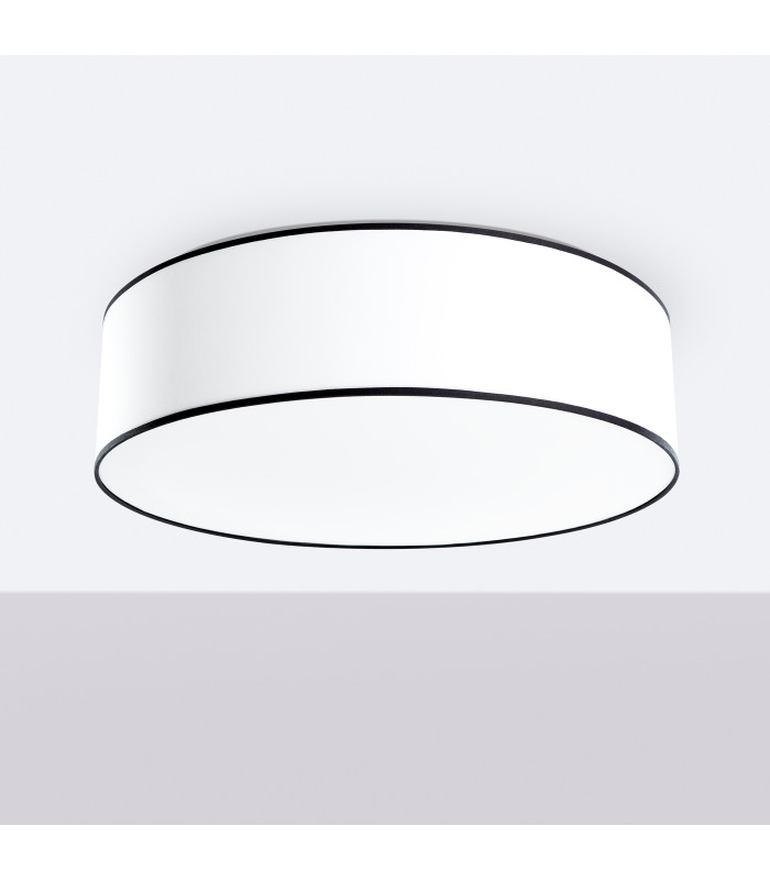 Top 60cm Cylindrical Ceiling Light White 3x E27-2
