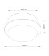 Top 50cm Cylindrical Ceiling Light White 3x E27-6