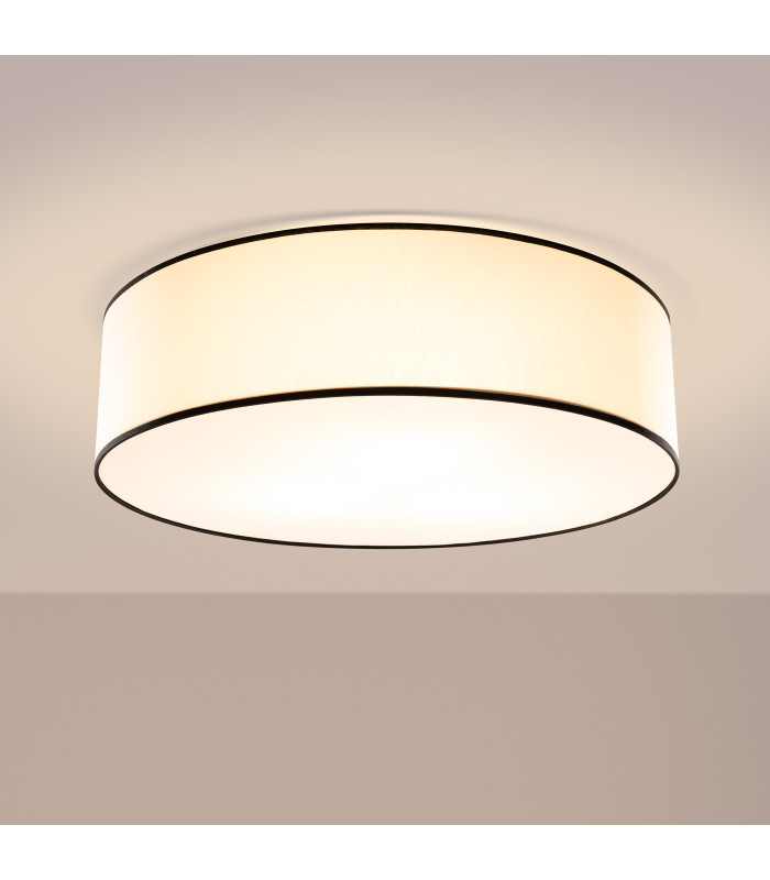 Top 60cm Cylindrical Ceiling Light White 3x E27-3