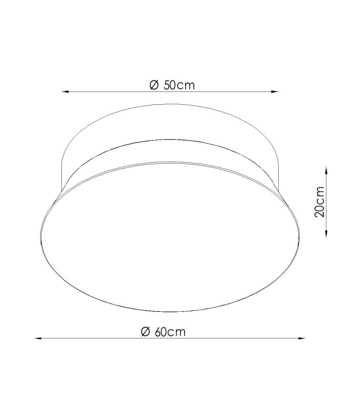 Top 60cm 2 Tier Cylindrical Ceiling Light White 3x E27-6