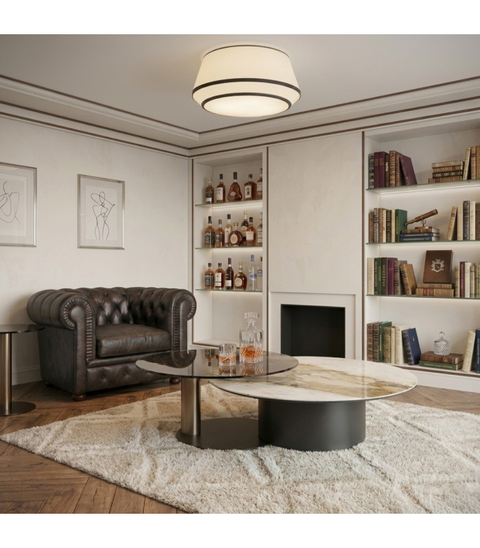 Top 50cm Cylindrical Ceiling Light White 3x E27-8