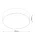 Top 60cm Cylindrical Ceiling Light White 3x E27-6