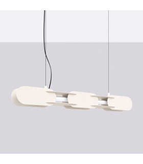 Chain 91cm LED Bar Pendant Ceiling Light Beige 3000K-2