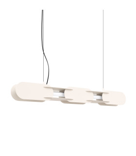 Chain 91cm LED Bar Pendant Ceiling Light Beige 4000K-1
