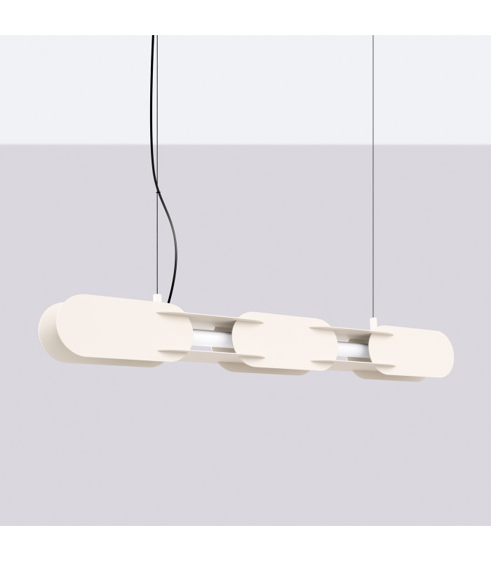 Chain 91cm LED Bar Pendant Ceiling Light Beige 4000K-2