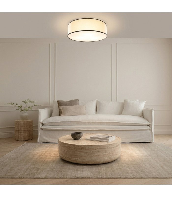Top 60cm Cylindrical Ceiling Light White 3x E27-8