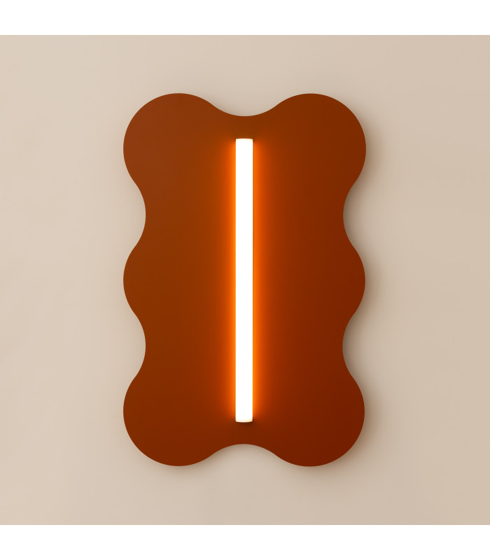 Klover Flush Wall Lamp Brick Red 1x S14d-4
