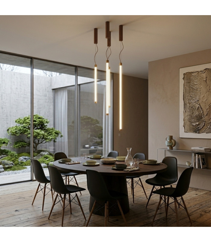 Trang LED 50cm Slim Pendant Ceiling Light Brown 4000K-9