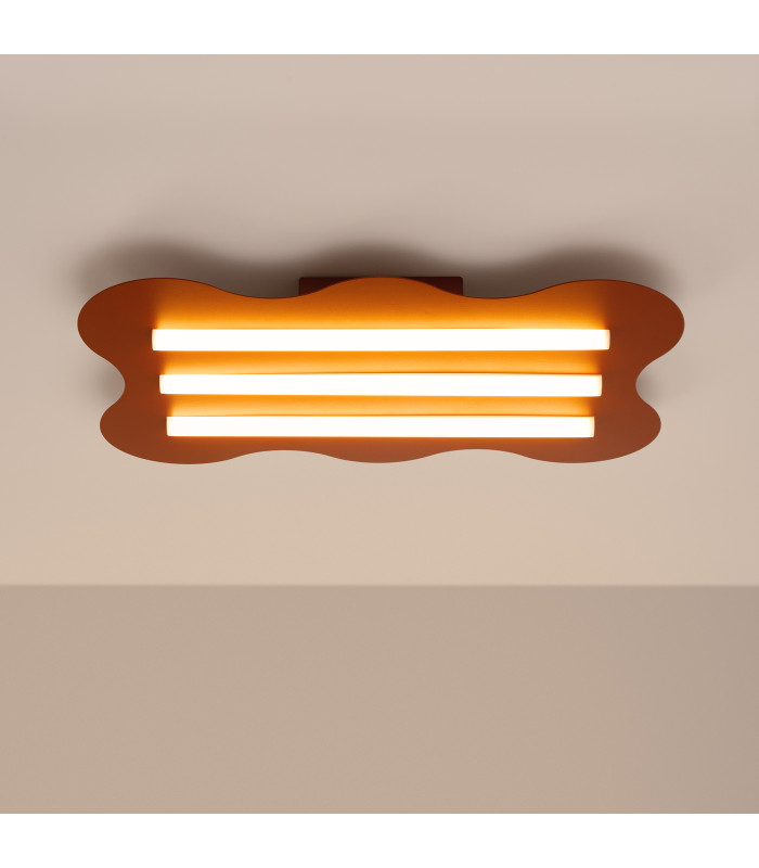 Klover Flush Wall Lamp Red 3x S14d-3