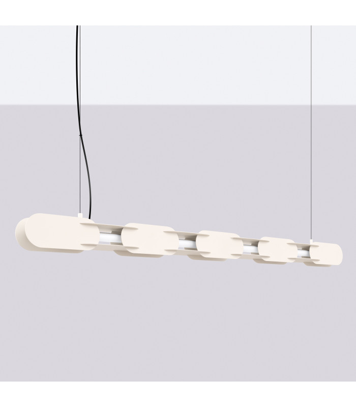 Chain 158cm LED Bar Pendant Ceiling Light Beige 3000K-2