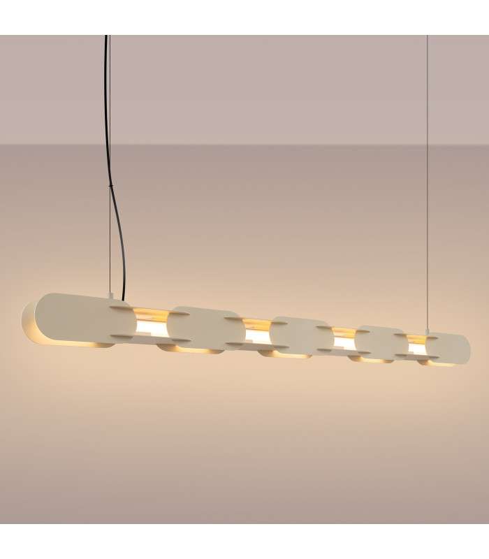 Chain 158cm LED Bar Pendant Ceiling Light Beige 3000K-3