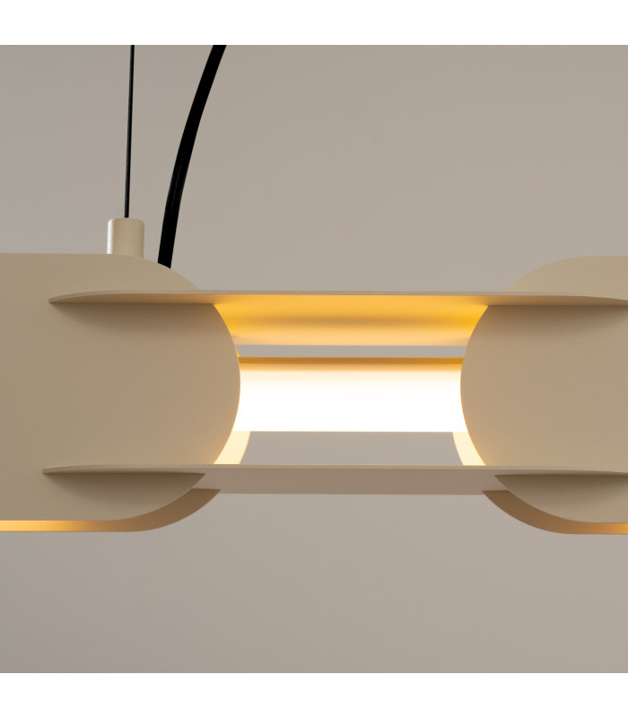 Chain 158cm LED Bar Pendant Ceiling Light Beige 3000K-4