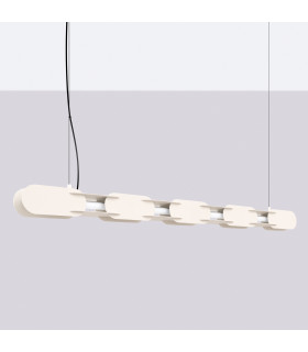 Chain 158cm LED Bar Pendant Ceiling Light Beige 4000K-2
