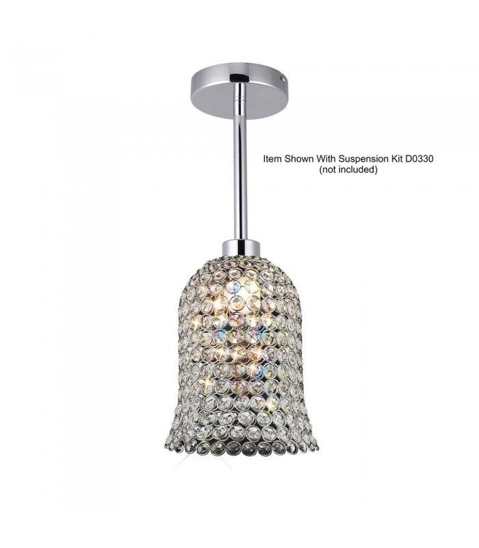 Bell SHADE ONLY Polished Chrome, Crystal - 5