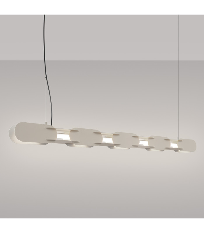 Chain 158cm LED Bar Pendant Ceiling Light Beige 4000K-3