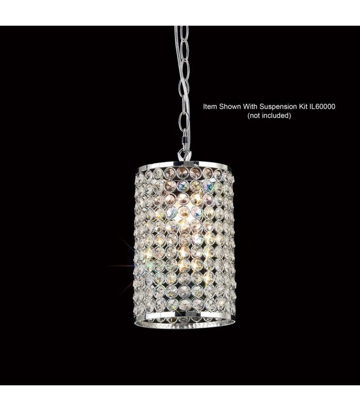 Cylinder SHADE ONLY Polished Chrome, Crystal - 2