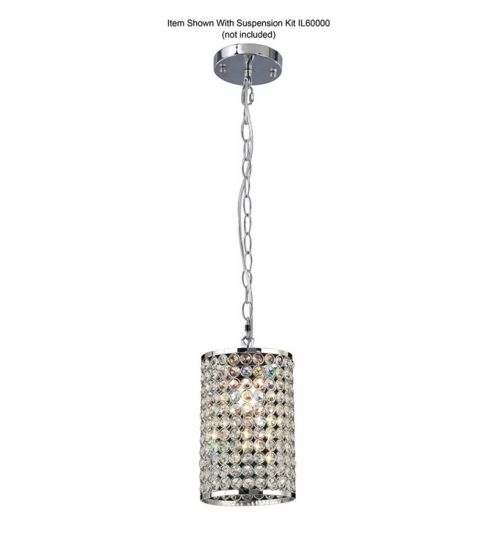 Cylinder SHADE ONLY Polished Chrome, Crystal - 4