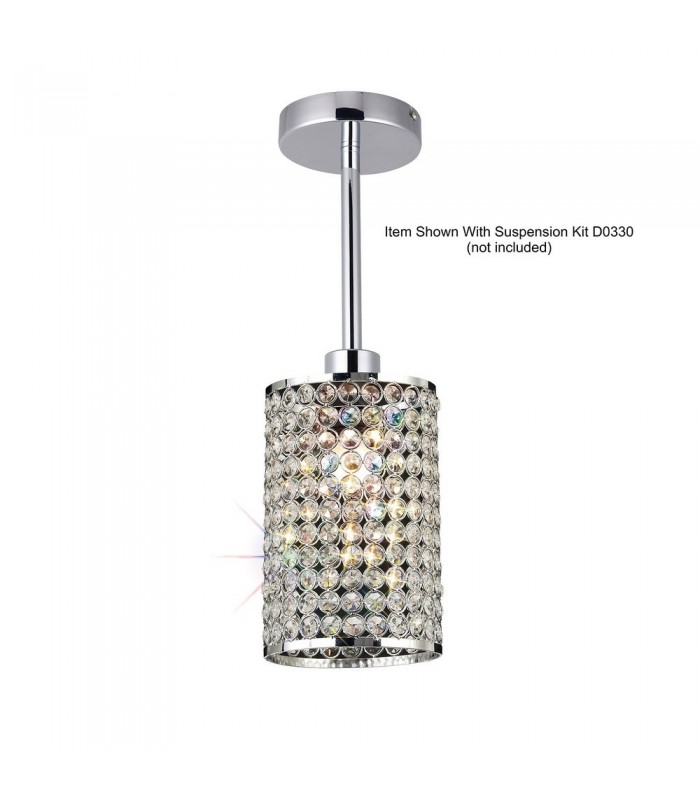Cylinder SHADE ONLY Polished Chrome, Crystal - 5