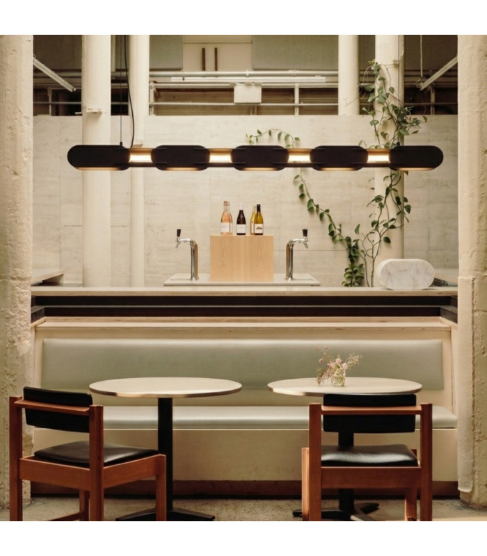 Chain 158cm LED Bar Pendant Ceiling Light Beige 4000K-13
