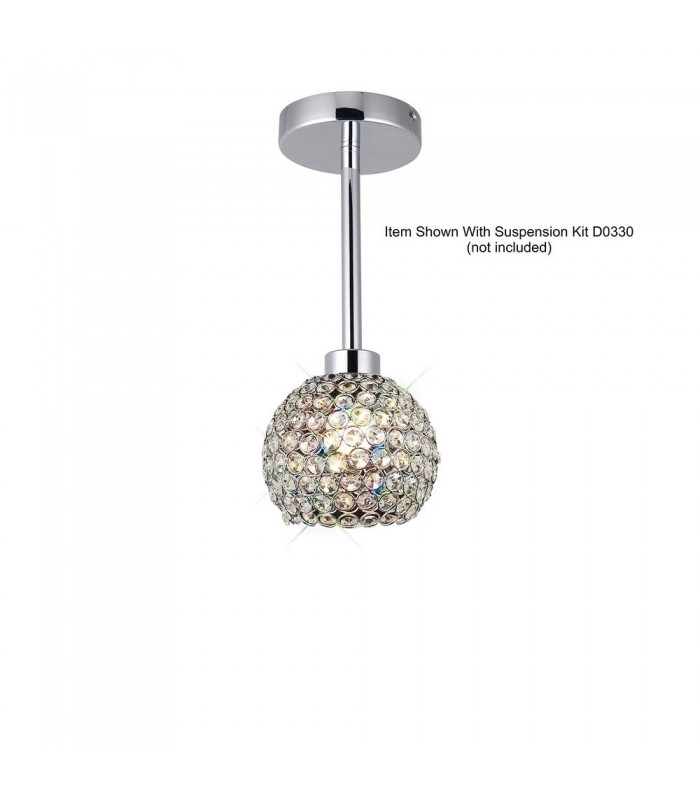 Globe SHADE ONLY Polished Chrome, Crystal - 5