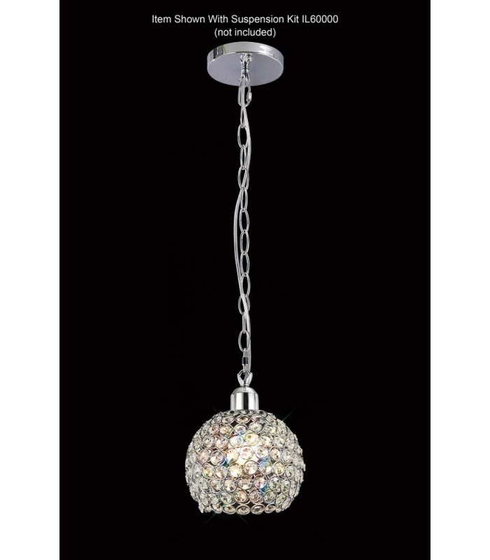 Globe SHADE ONLY Polished Chrome, Crystal - 6