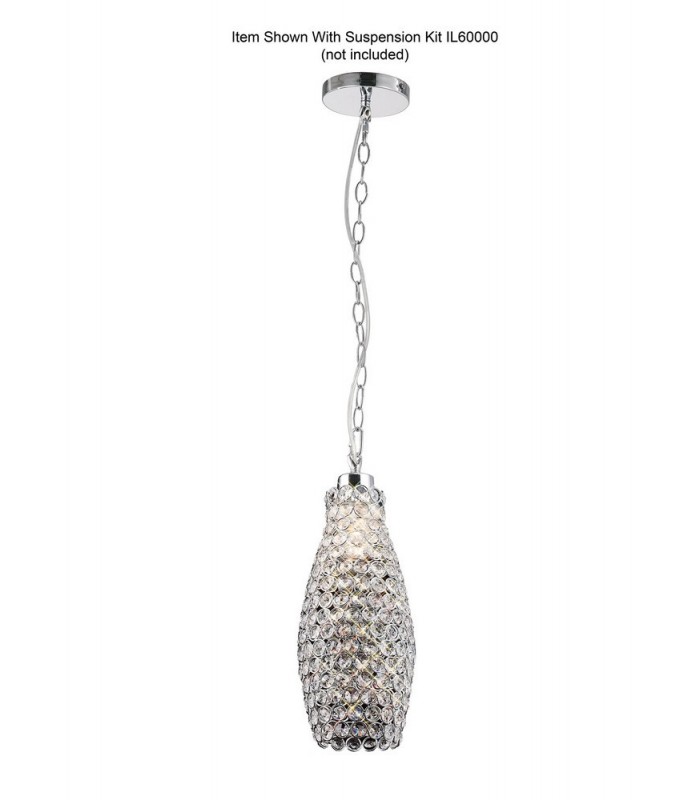 Crystal Drum SHADE ONLY Polished Chrome, Crystal - 4