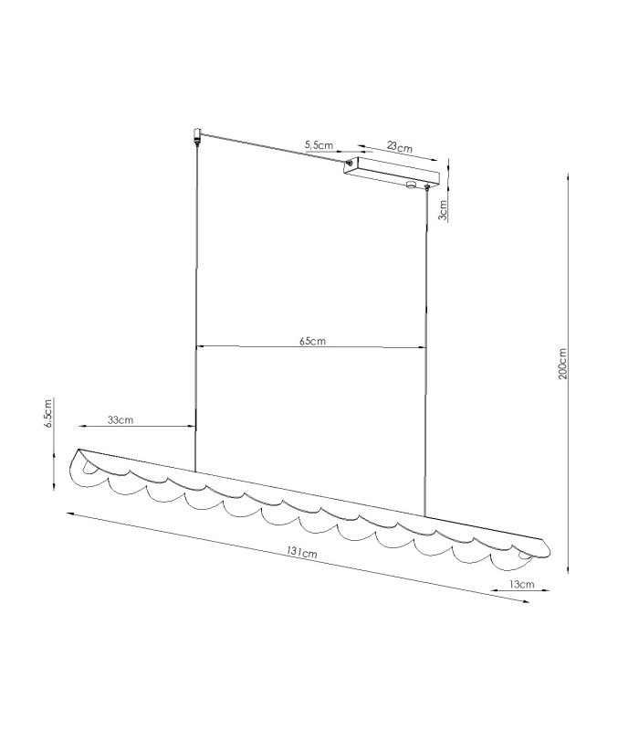 Biscuit 130cm LED Bar Pendant Ceiling Light Sage 4000K-10
