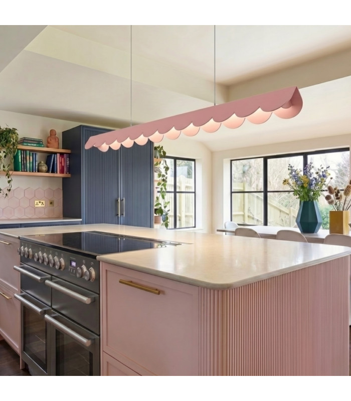 Biscuit 130cm LED Bar Pendant Ceiling Light Pink 4000K-13