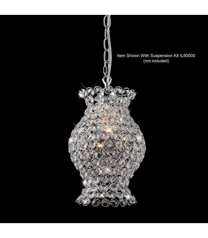 Crystal Vase SHADE ONLY Polished Chrome, Crystal - 2