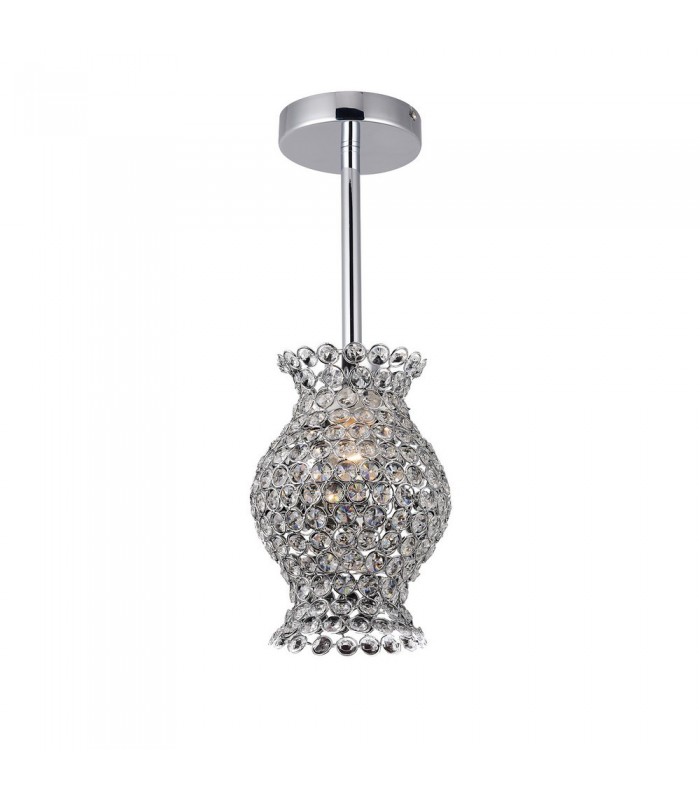 Crystal Vase SHADE ONLY Polished Chrome, Crystal - 6