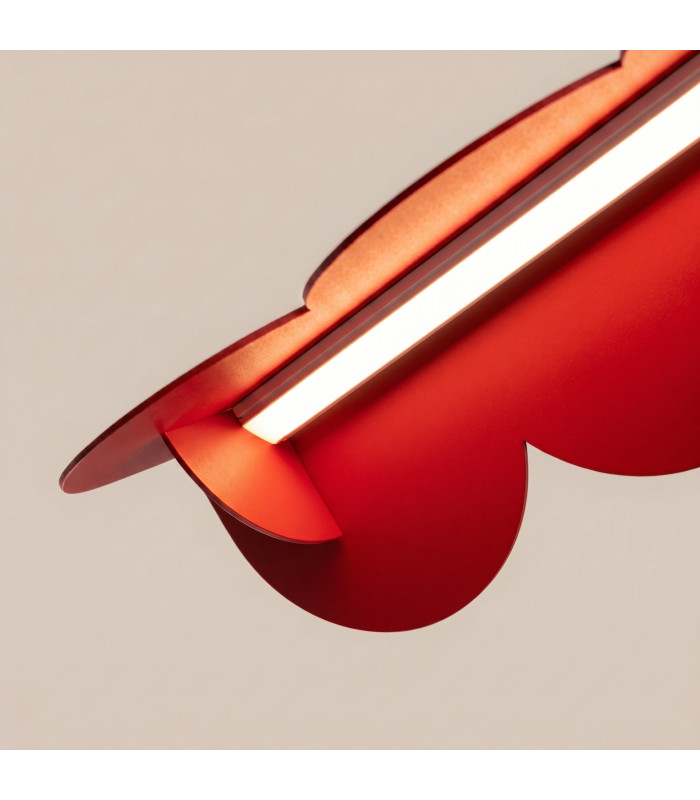 Biscuit 100cm LED Bar Pendant Ceiling Light Red 3000K-6