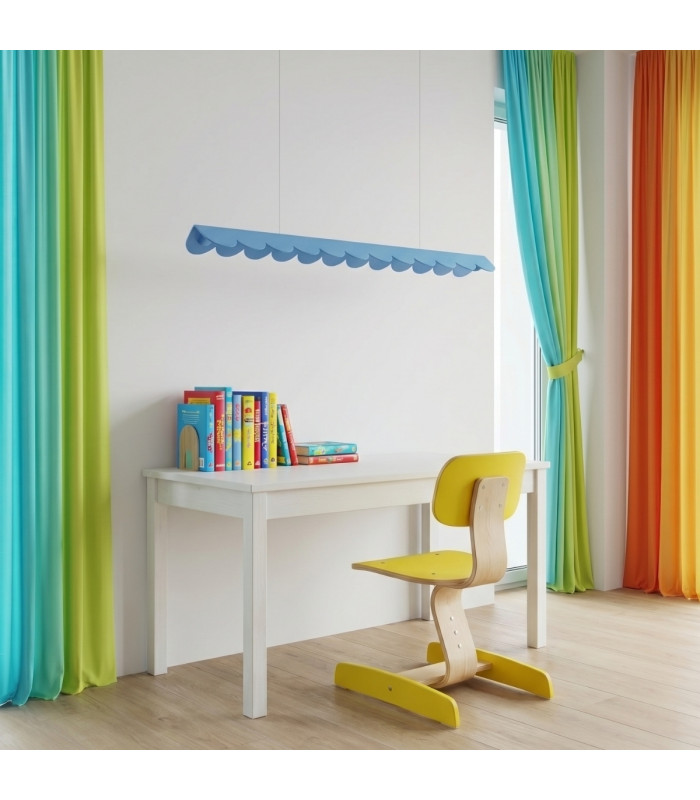 Biscuit 130cm LED Bar Pendant Ceiling Light Sky Blue 4000K-13