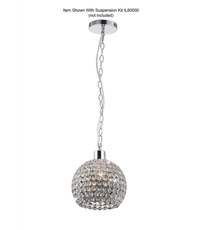 Crystal Globe SHADE ONLY Polished Chrome, Crystal - 4