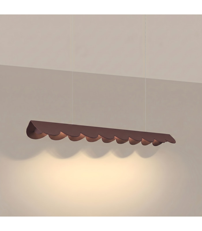 Biscuit 100cm LED Bar Pendant Ceiling Light Brown 3000K-3