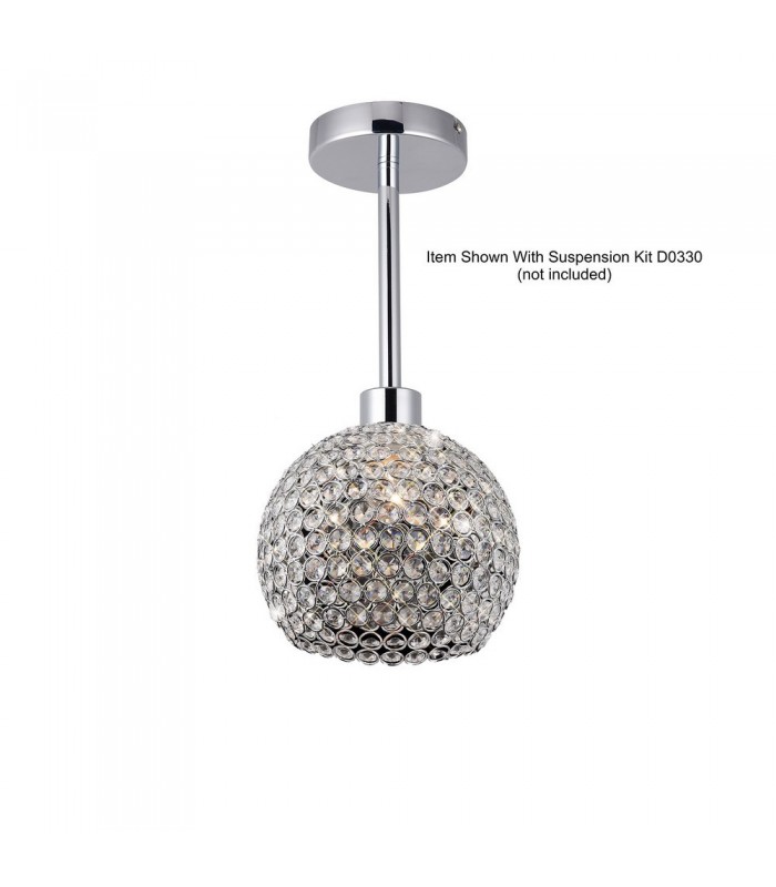 Crystal Globe SHADE ONLY Polished Chrome, Crystal - 5