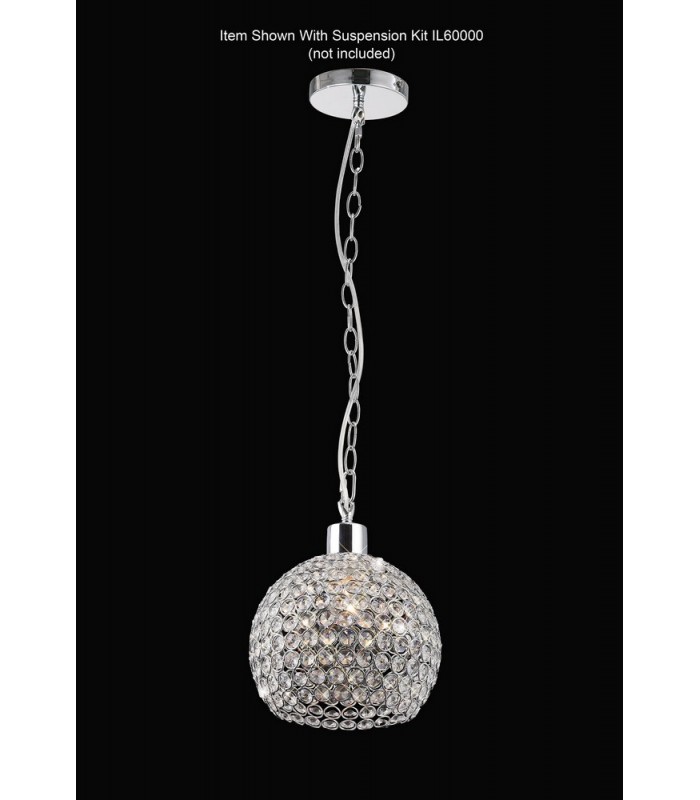 Crystal Globe SHADE ONLY Polished Chrome, Crystal - 6