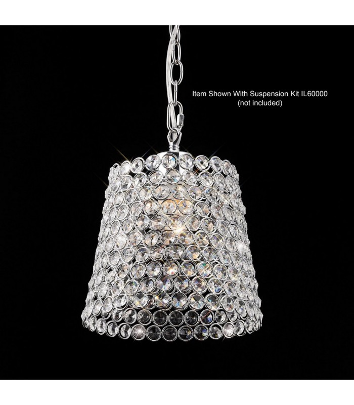Crystal Lamp SHADE ONLY Polished Chrome, Crystal - 2