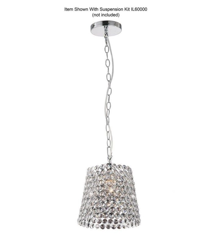 Crystal Lamp SHADE ONLY Polished Chrome, Crystal - 4