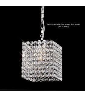 Crystal Square SHADE ONLY Polished Chrome, Crystal - 2