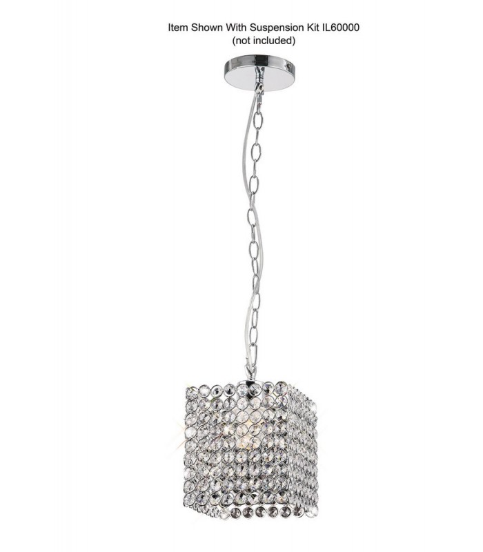 Crystal Square SHADE ONLY Polished Chrome, Crystal - 4