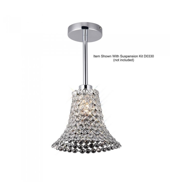 Crystal Cone SHADE ONLY Polished Chrome, Crystal - 5