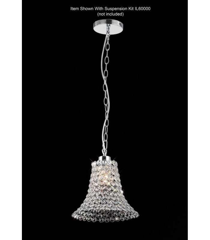 Crystal Cone SHADE ONLY Polished Chrome, Crystal - 6