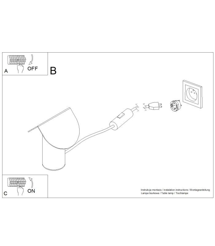 Biscuit Integrated LED Table Lamp Sky Blue-9