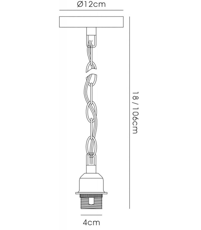 Electrical Suspension Kit 1 Light French Gold - 3