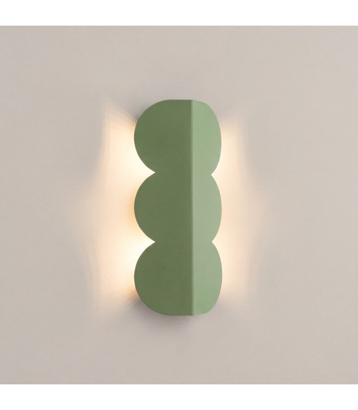 Biscuit Flush Wall Lamp Green 2x G9-3