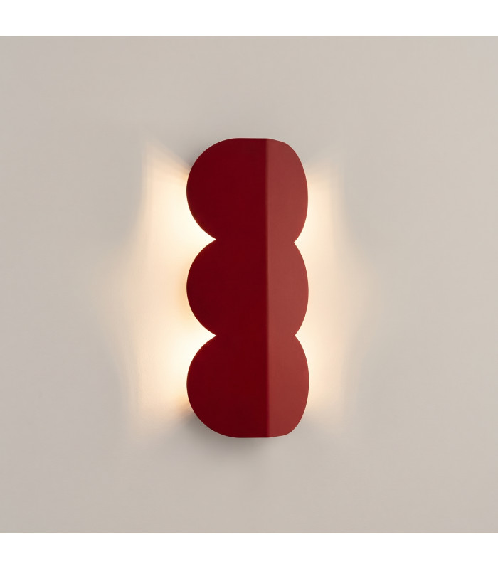 Biscuit Flush Wall Lamp Red Ochre 2x G9-3