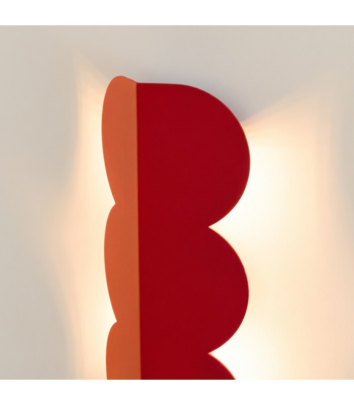 Biscuit Flush Wall Lamp Red Ochre 2x G9-4